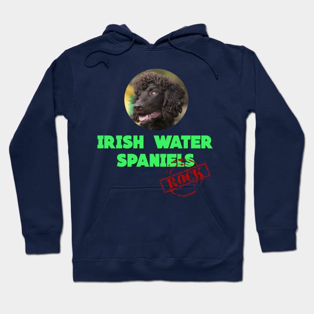 Irish Water Spaniels Rock! Hoodie by Naves